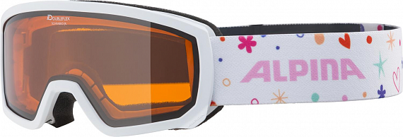 Горнолыжная маска детская Alpina Scarabeo White/Rose - Фото 1 большая