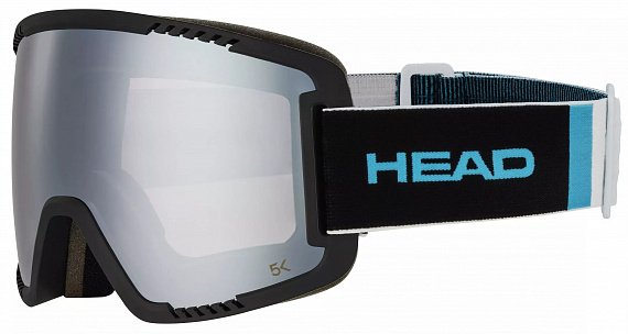 Горнолыжная маска Head Contex Pro 5K Race Rd+SL Black/Blue Wcr/Chrome - Фото 1 большая