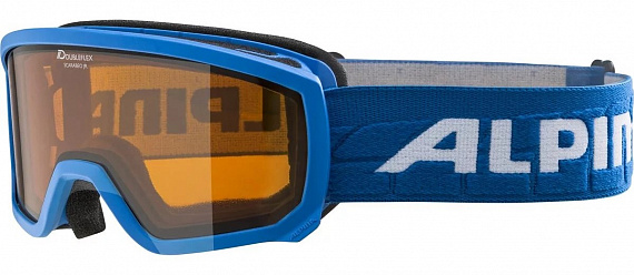 Горнолыжная маска детская Alpina Scarabeo JR. DH Blue/White - Фото 1 большая