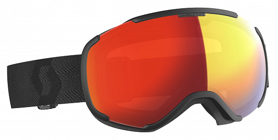 Горнолыжная маска Scott Faze II Black/Enhancer Red Chrome - Фото 1 большая