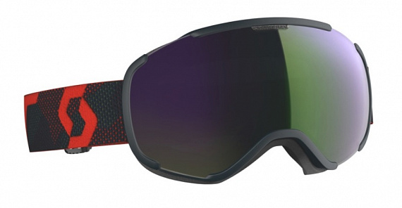 Горнолыжная маска Scott Faze II Blue Nights/Red/Enhancer Green Chrome - Фото 1 большая