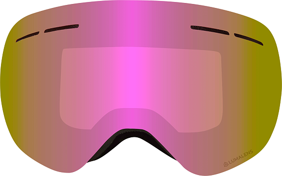 Горнолыжная маска Dragon X1S Whiteout/LL Pink Ion + LL Dark Smoke - Фото 2 большая