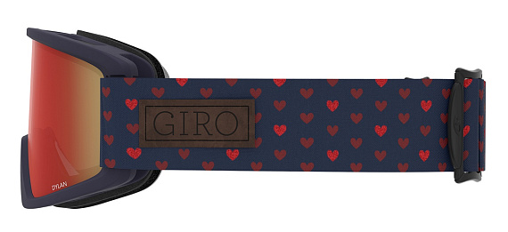 Горнолыжная маска женская Giro Dylan Hearts/Amber Scarlet/Yellow - Фото 3 большая