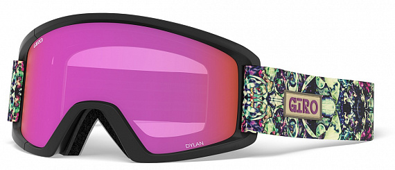 Горнолыжная маска женская Giro Dylan Kaleidoscope/Amber Pink/Yellow - Фото 1 большая