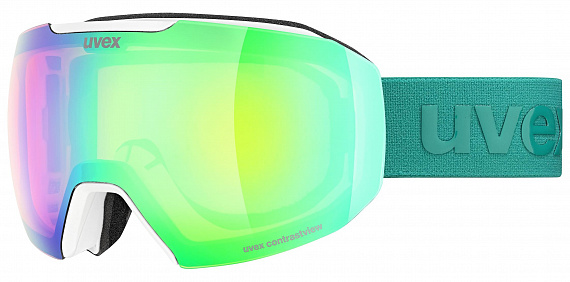 Горнолыжная маска Uvex Epic Attract White Dl/Fm Green/Orange - Фото 1 большая