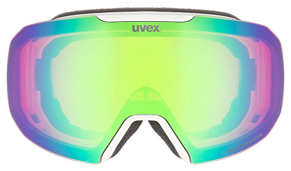 Горнолыжная маска Uvex Epic Attract White Dl/Fm Green/Orange - Фото 2 большая