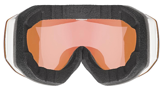 Горнолыжная маска Uvex Epic Attract White Dl/Fm Green/Orange - Фото 3 большая
