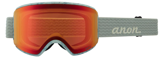 Горнолыжная маска женская Anon WM3 W/SPR Gray/Prcv Sun Red - Фото 2 большая