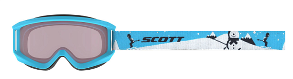 Горнолыжная маска детская Scott Agent Blue/White/Enhancer - Фото 3 большая