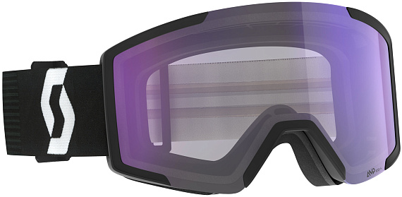 Горнолыжная маска Scott Shield Ls Mineral Black/White/Amp Blue Chrome S2-4 - Фото 1 большая