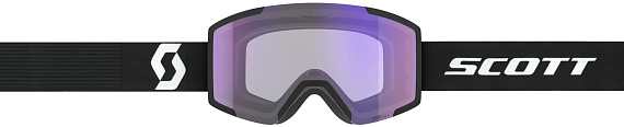 Горнолыжная маска Scott Shield Ls Mineral Black/White/Amp Blue Chrome S2-4 - Фото 2 большая
