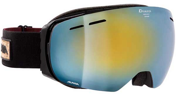 Горнолыжная маска Alpina Granby MM Black/Black-Red (Lumberjack) - Фото 1 большая