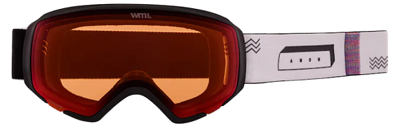 Горнолыжная маска женская Anon Wm1 Mfi W/Spr Waves/Prcv Sun Red - Фото 2 большая