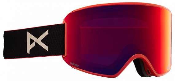 Горнолыжная маска женская Anon Wm3 Mfi W/Spr Orngcm/Prcv Sun Red - Фото 1 большая