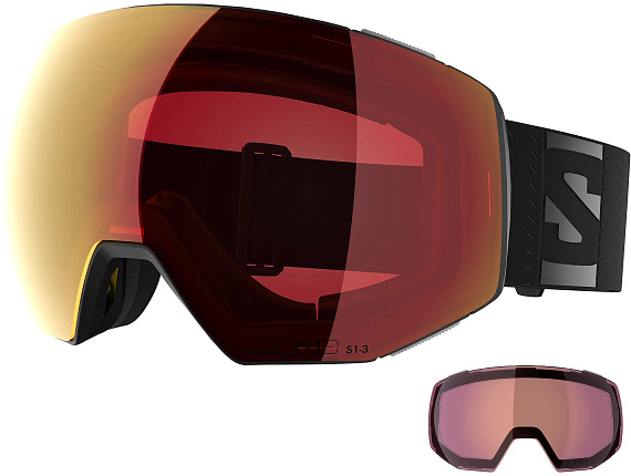 Горнолыжная маска Salomon Radium Prime Sigmaphoto Black/Poppy Red - Фото 2 большая