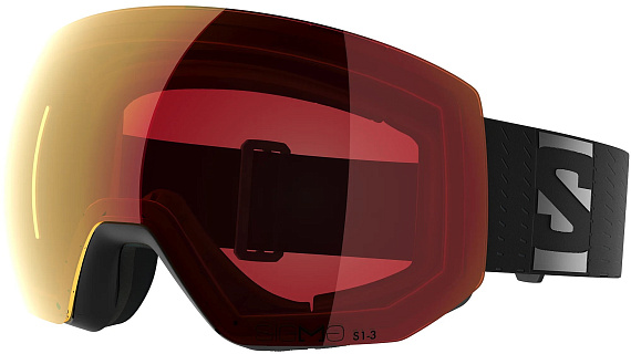 Горнолыжная маска Salomon Radium Pro Sigmaphoto Black/Poppy Red - Фото 1 большая