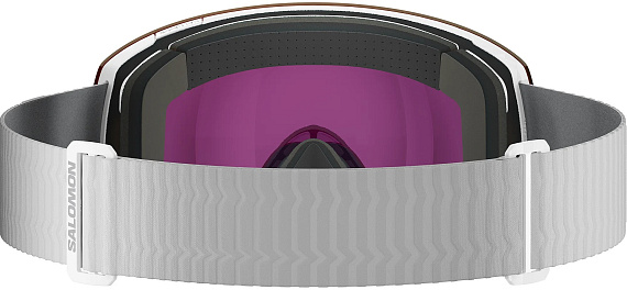 Горнолыжная маска Salomon Radium Pro Sigma White/Black Gold/Light Blue - Фото 4 большая