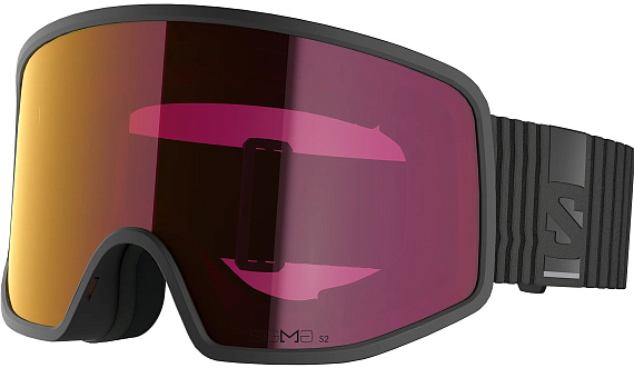 Горнолыжная маска Salomon Sentry Pro Sigma Black/Poppy Red - Фото 1 большая