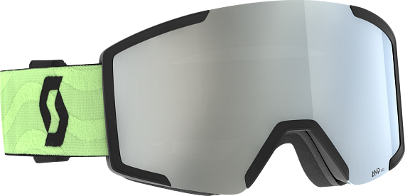 Горнолыжная маска Scott Shield + Extra Lens Glow Green/Amp White Chrome S2 - Фото 1 большая