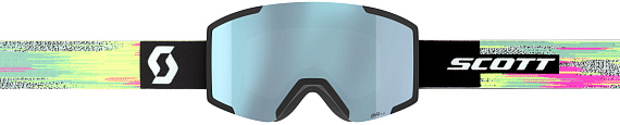 Горнолыжная маска Scott Shield + Extra Lens Black/Neon Yellow/Amp Ice Chrome S2 - Фото 2 большая