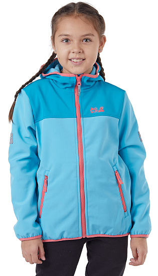 Куртка детская Jack Wolfskin Fourwinds Atoll Blue - Фото 4 большая