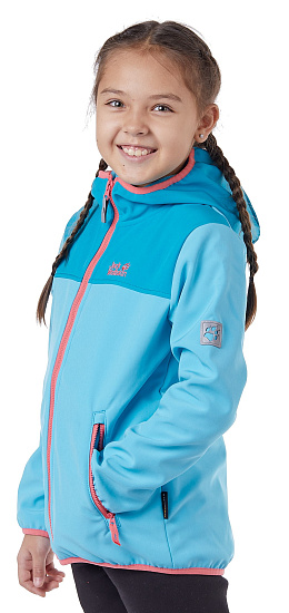 Куртка детская Jack Wolfskin Fourwinds Atoll Blue - Фото 5 большая
