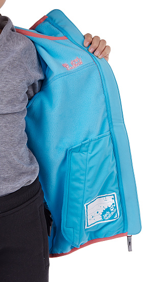 Куртка детская Jack Wolfskin Fourwinds Atoll Blue - Фото 7 большая