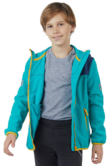 Куртка детская Jack Wolfskin Fourwinds Green Ocean - Фото 3 большая