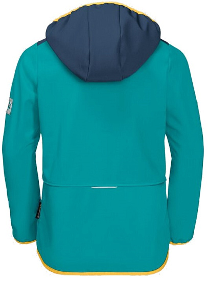 Куртка детская Jack Wolfskin Fourwinds Green Ocean - Фото 2 большая
