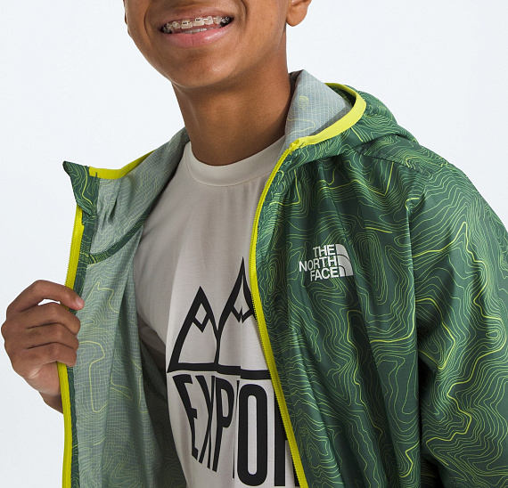 Куртка детская The North Face Tnf Cyclone Boys Wind Duck Green Tnf Topo Pri - Фото 6 большая
