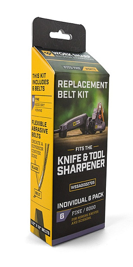 Набор сменных ремней Extra Fine (6000 Grit) для электроточилки Work Sharp Knife&Tool Sharpener  - Фото 1 большая