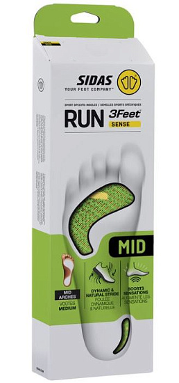 Стелька для бега Sidas 3 feet Sense Mid - Фото 3 большая