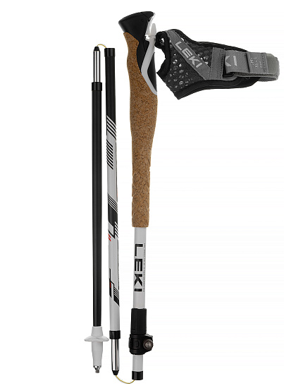 Палки Leki Cross Trail FX Superlite White/Bright Red/Black - Фото 2 большая