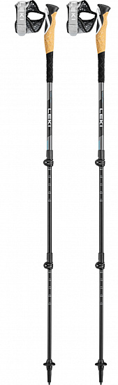 Палки Leki Cross Trail Lite TA Black/White/Lightblue - Фото 1 большая