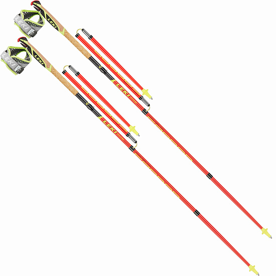 Палки Leki Micro Trail Pro Neon Red/Grey/Neon Yellow - Фото 4 большая