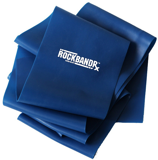 Эластичная лента RockTape RockBandRX, 2м x 12см x 0.7мм Синий - Фото 2 большая