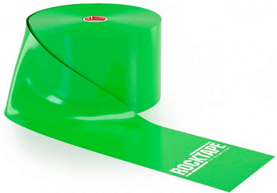 Эластичная лента RockTape RockBandRX 4м x 12см x 0,3мм Зеленый - Фото 1 большая