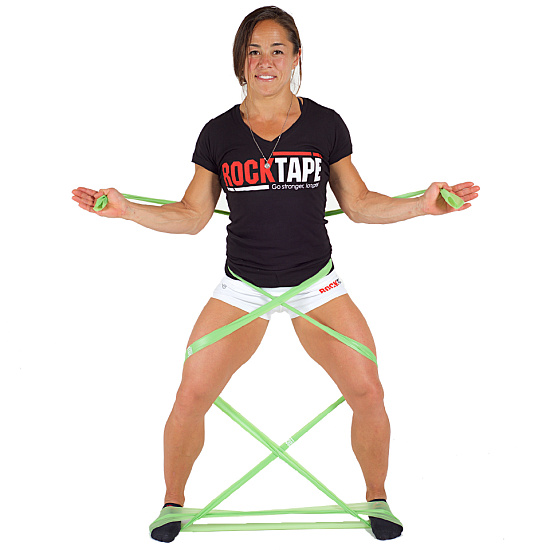 Эластичная лента RockTape RockBandRX 4м x 12см x 0,5мм Черный - Фото 4 большая