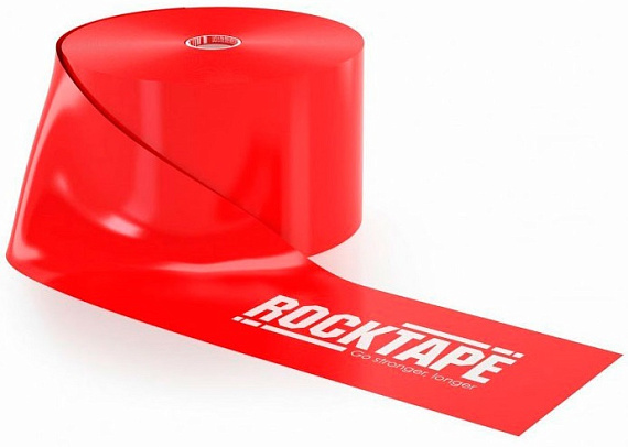 Эластичная лента RockTape RockBandRX 4м x 12см x 0,6мм Красный - Фото 1 большая