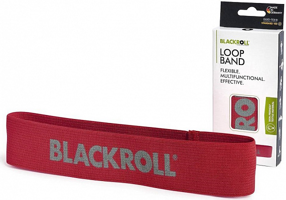 Мини-эспандер Blackroll Loop Band 30 см "Мягкое сопротивление" Красный - Фото 1 большая