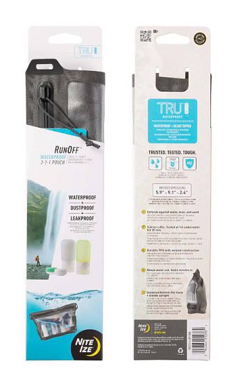 Водонепроницаемая сумка Nite Ize RunOff Waterproof 3-1-1 Pouch Charcoal - Фото 13 большая
