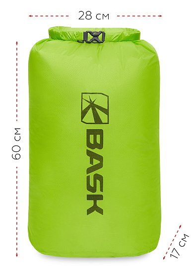 Гермомешок Bask Dry Bag Light 24 Зеленый - Фото 2 большая