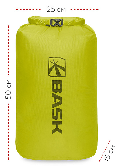 Гермомешок Bask Dry Bag Light 12 желтый - Фото 2 большая