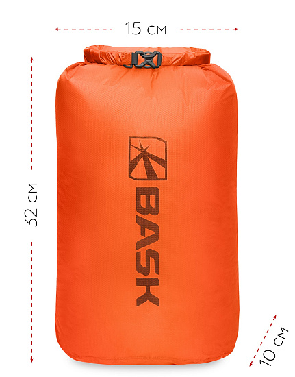 Гермомешок Bask Dry Bag Light 3 оранжевый - Фото 4 большая