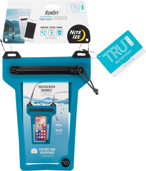 Водонепроницаемая сумка Nite Ize RunOff Waterproof Phone Pouch Blue - Фото 7 большая
