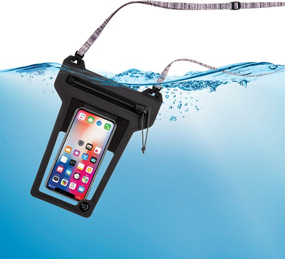Водонепроницаемая сумка Nite Ize RunOff Waterproof Phone Pouch Charcoal - Фото 5 большая