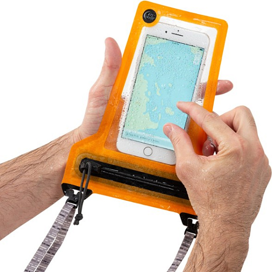 Водонепроницаемая сумка Nite Ize RunOff Waterproof Phone Pouch Orange - Фото 5 большая