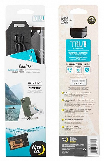 Водонепроницаемая сумка Nite Ize RunOff Waterproof Small Charcoal - Фото 7 большая