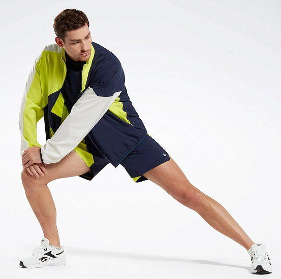 Куртка мужская Reebok Running Woven Wind Jkt Темно-Синий - Фото 4 большая