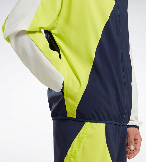 Куртка мужская Reebok Running Woven Wind Jkt Темно-Синий - Фото 5 большая